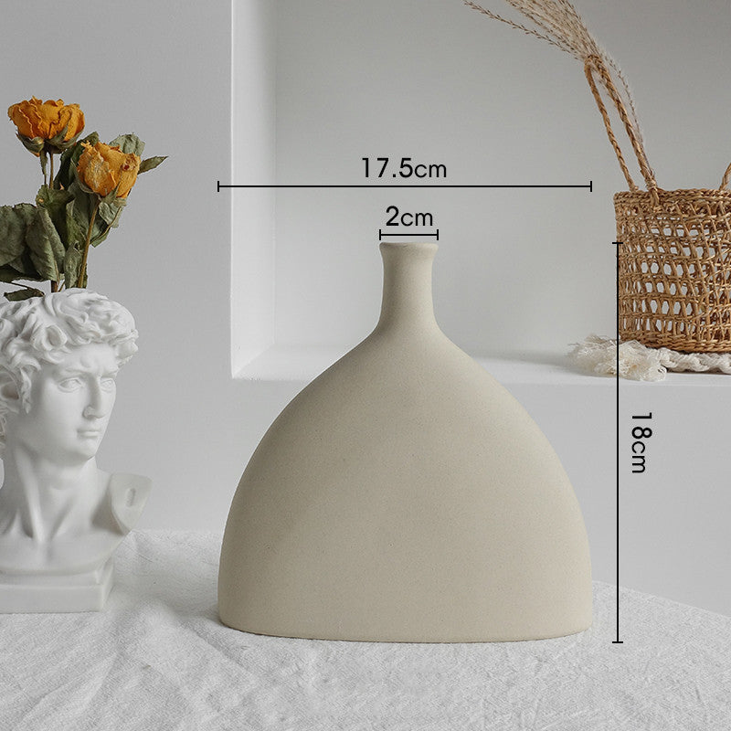 Simplicity Ceramic Vase Dry Flower Arrangement Home Decoration Ornament Living Room Display Art Vases