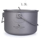 Pure Titanium Hanging Pot Cooking Rice Soup Pot Healthy Light Outdoor Titanium Pot