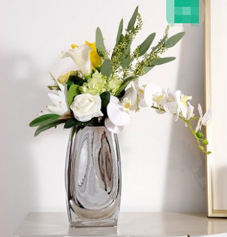 Silver Vase Decoration Simple Flower