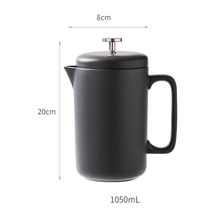 French Pressure Pot Coffee Pot Milk Filter Household Coffee-making Heat-resistant Ceramic Tea Maker