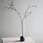 Ins Wind Straight Tube Transparent Glass Small Vase Marble Base Flower Arrangement Ornaments