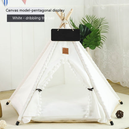 Pet Tent Cat House Removable And Washable Kennel Cat Villa Semi-enclosed Insulation Cat Nest Foldable Cat Tents