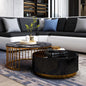 Fashion Net Red Marble Round Coffee Table