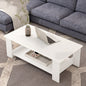 Double Coffee Table With Storage Rack