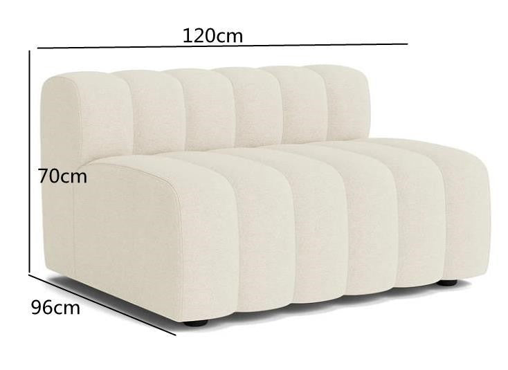 Lamb Velvet Curved Sofa Combination